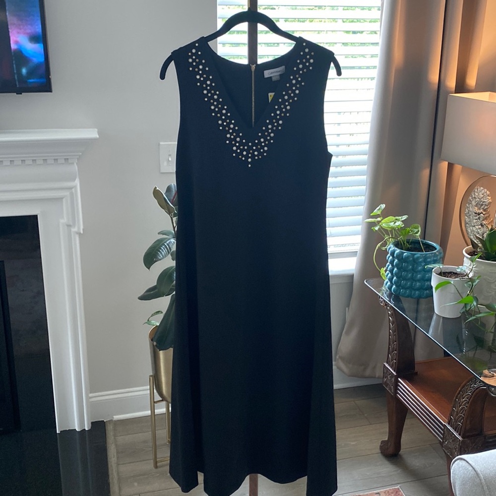Calvin Klein Black Midi Dress